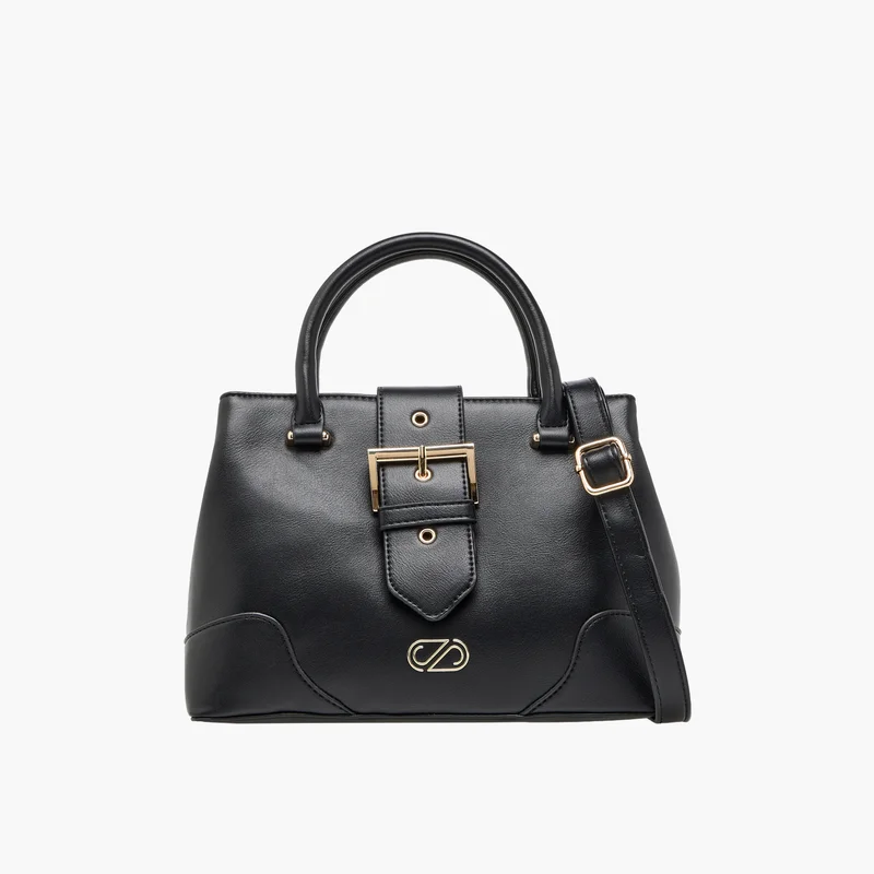 ساشا Black Buckle Detail Crossbody Bag for Women
